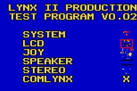 Lynx II Production Test Program V0.02 (USA) (Proto)